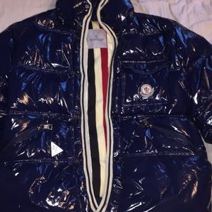 blue moncler bubble coat